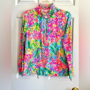 Lilly Pulitzer “Fant Sea Pants” 1/4 Zip Pullover Size Small